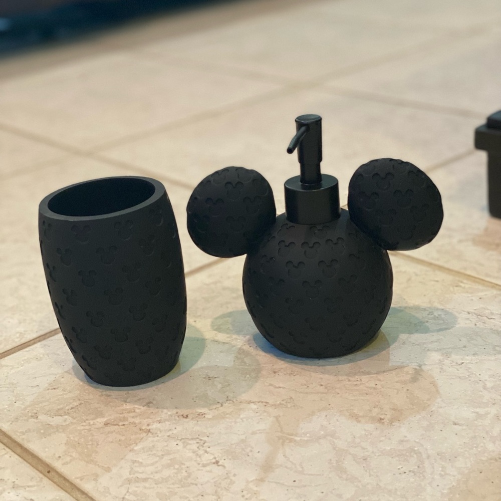 Disney Bathroom Soap Dispenser and cup